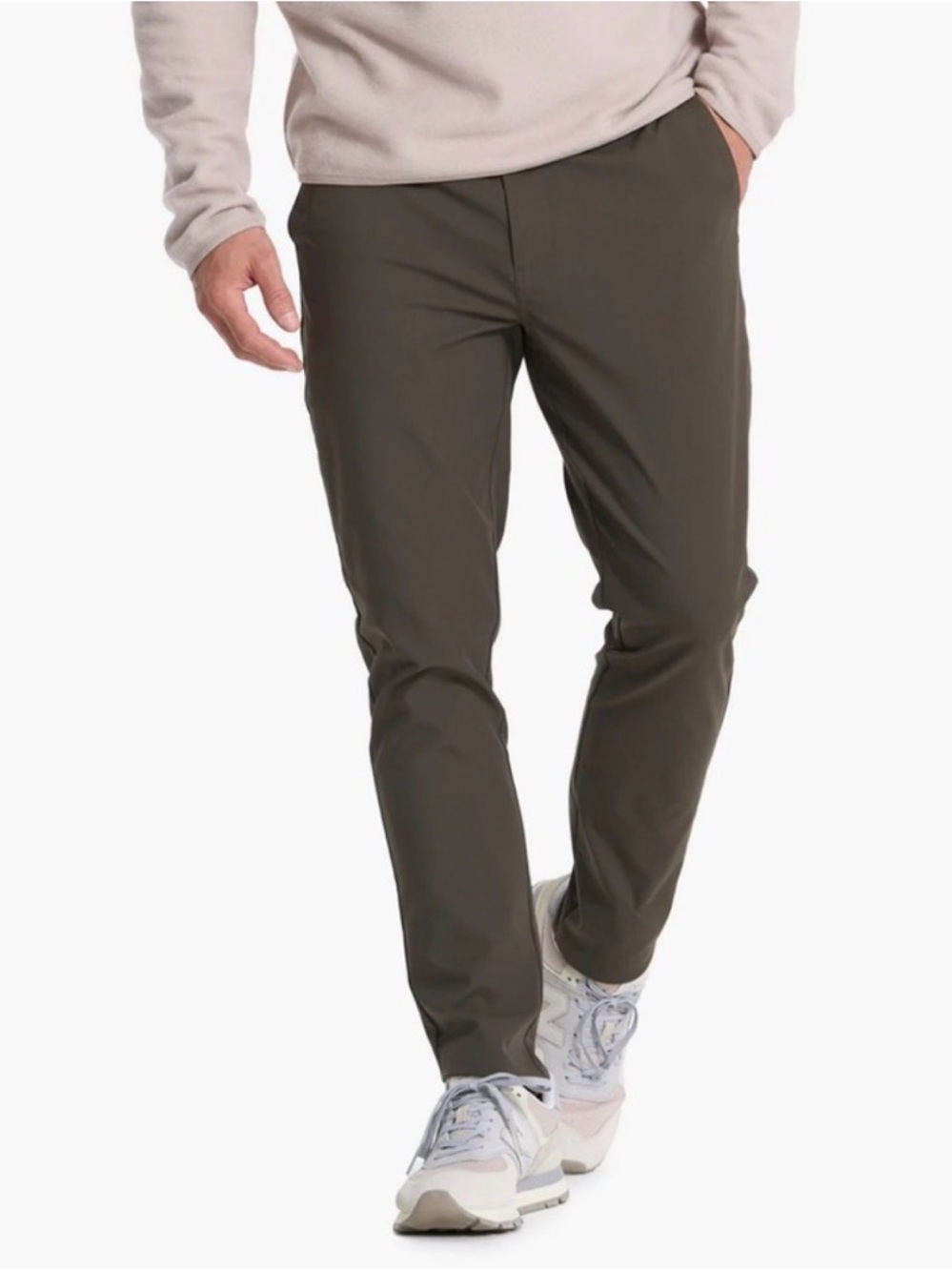 Vuori Mens Pants Cascade Tech Chino Olive Dark Oregano Size 36